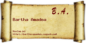 Bartha Amadea névjegykártya